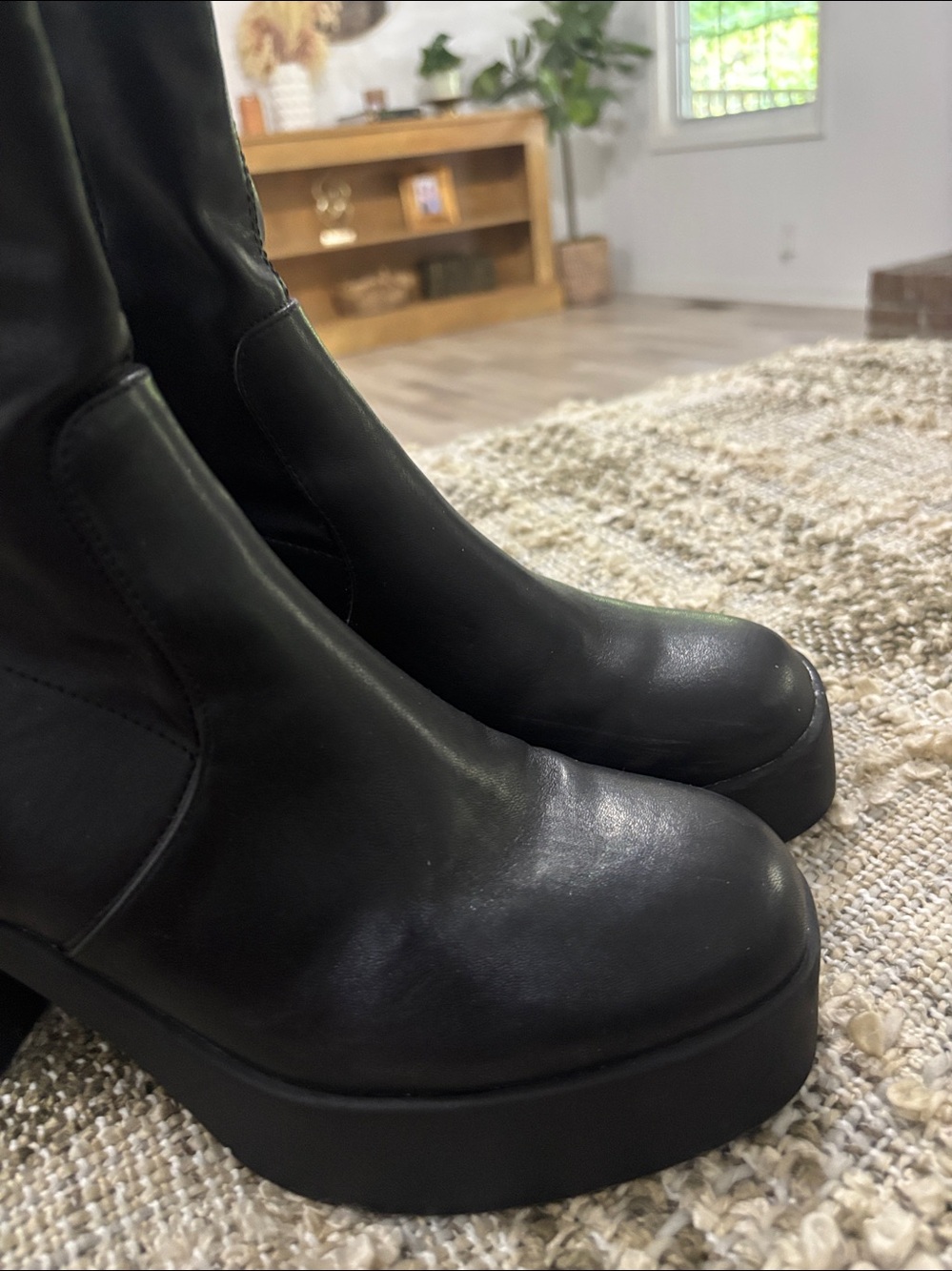 Steve Medden Women's Black Platform Ankle Boots Size 8 - Picture 5 of 15
